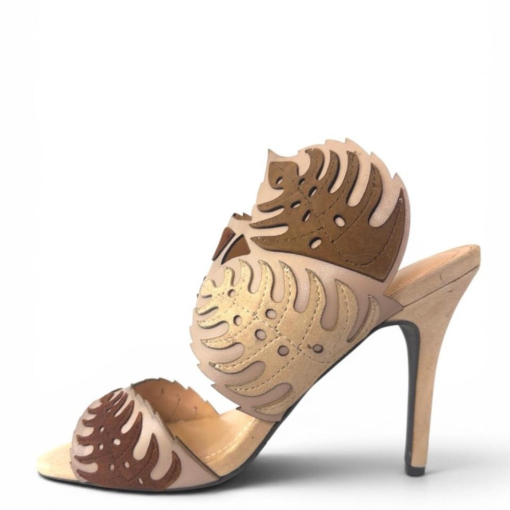 J. Reneé Anhelina Botanical Leaf Stiletto Mules – Size 8